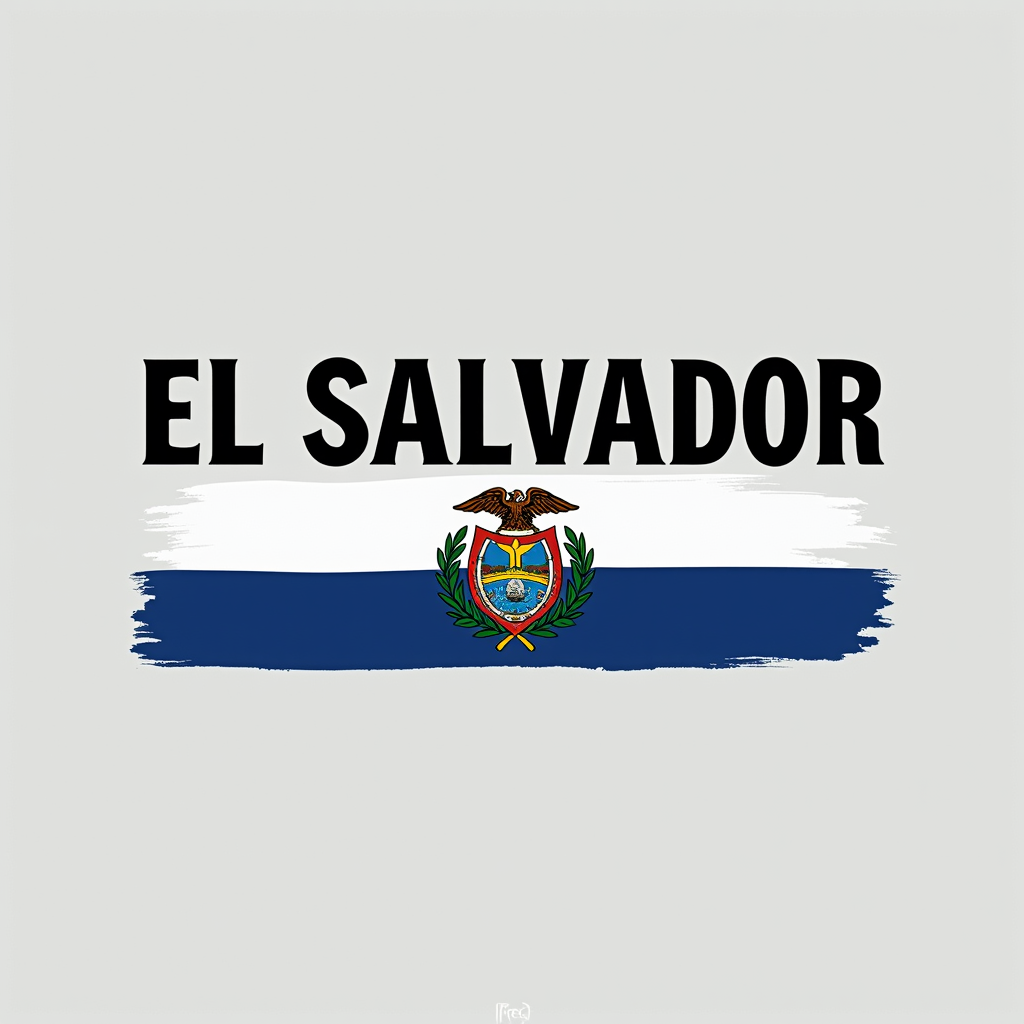 El Salvador Crewneck with Flag Design