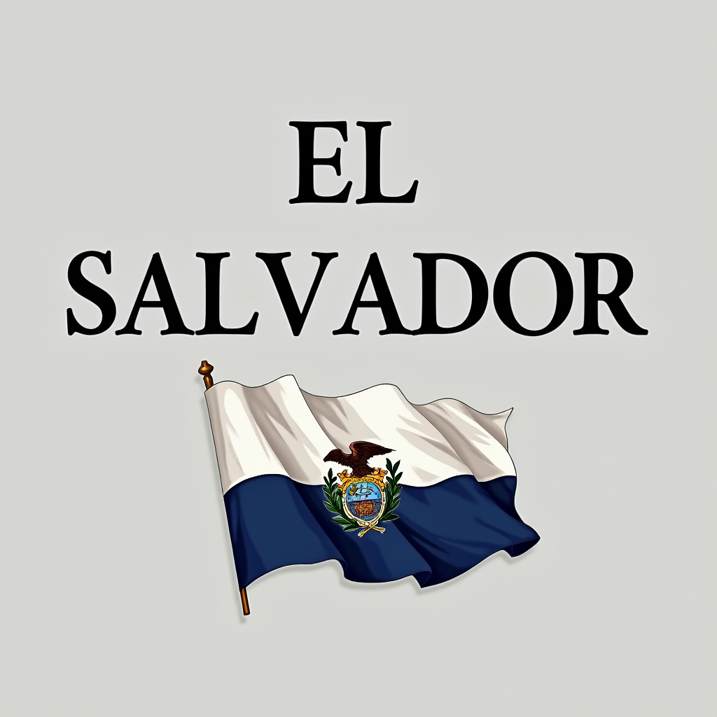 El Salvador Crewneck with Flag Design