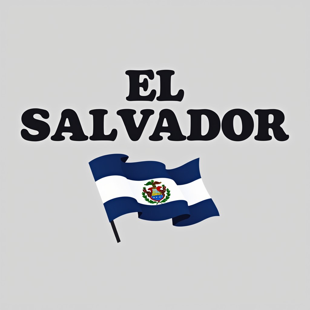 El Salvador Crewneck with Flag Design