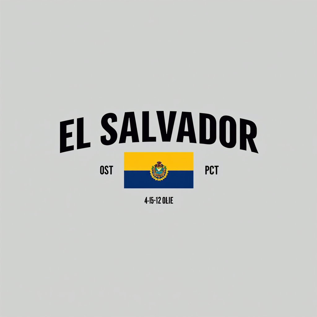 El Salvador Crewneck with Flag Design