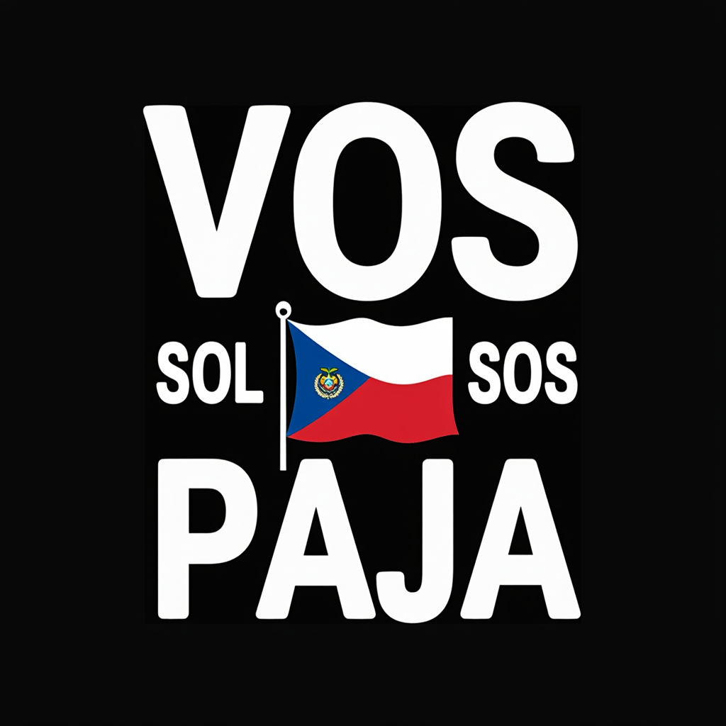 Vos Solo Sos Paja! Funny Salvadoran Slang with Flag Design