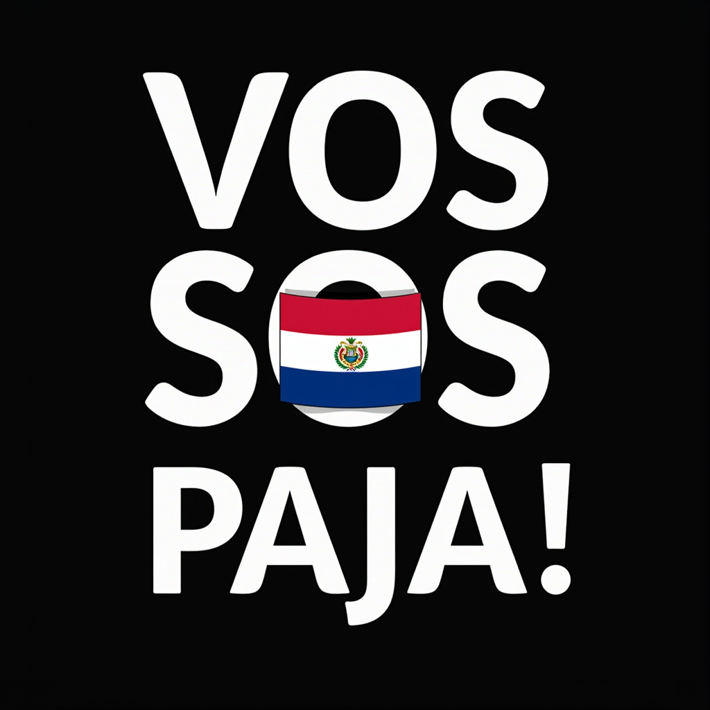 Vos Solo Sos Paja! Funny Salvadoran Slang with Flag Design