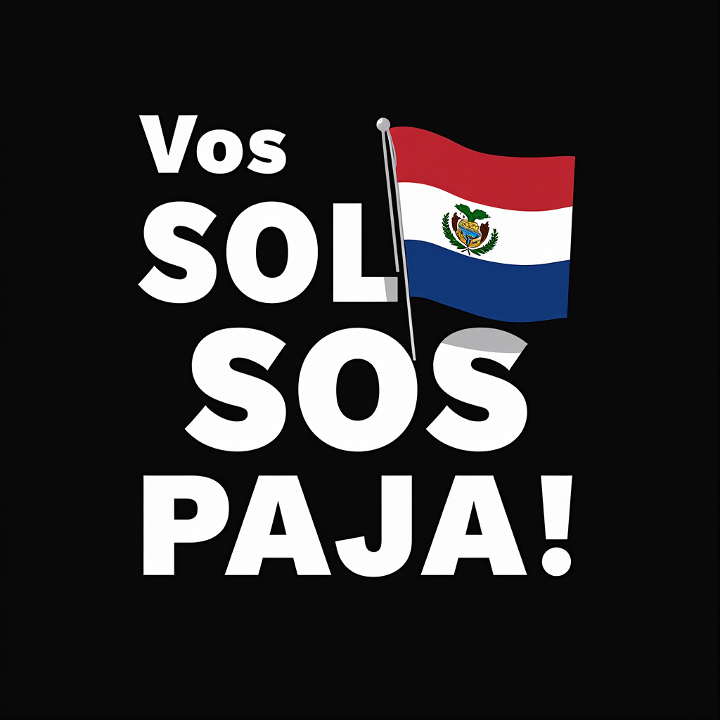 Vos Solo Sos Paja! Funny Salvadoran Slang with Flag Design