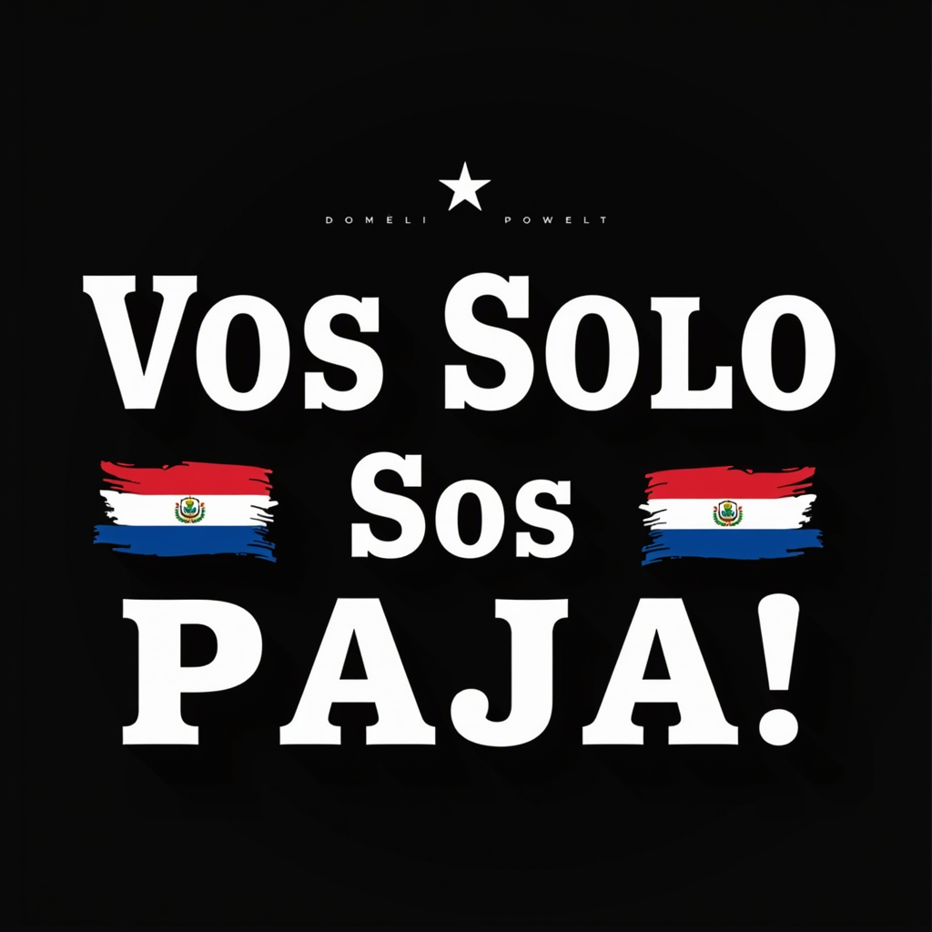 Vos Solo Sos Paja! Funny Salvadoran Slang with Flag Design