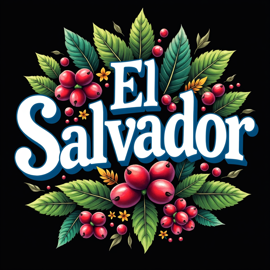 Colorful El Salvador Art with Cultural Icons