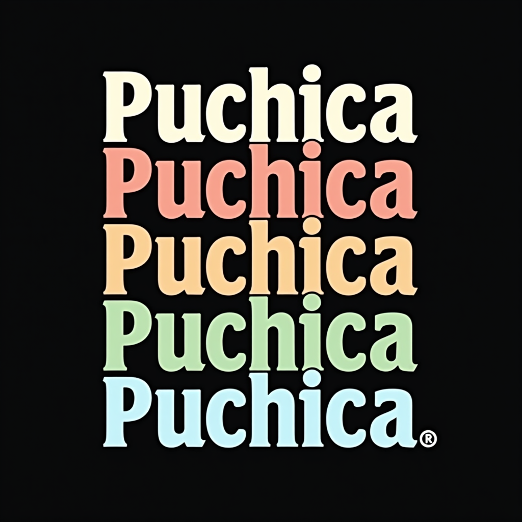 Puchica Multicolor Bold Lettering Design
