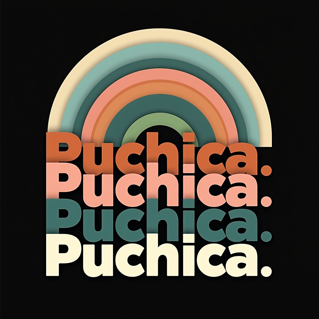 Puchica Multicolor Bold Lettering Design