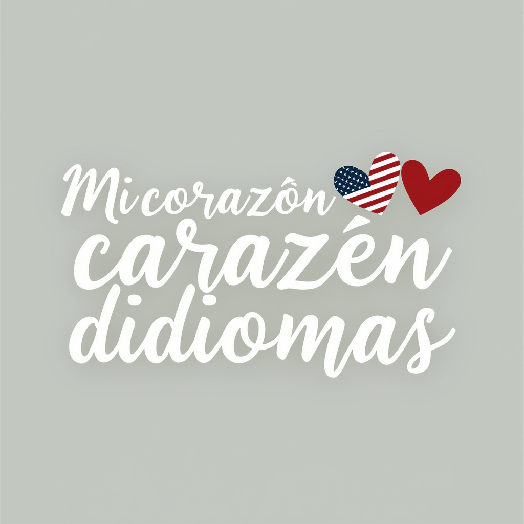 Bilingual Heartbeat Design with USA & El Salvador Flags