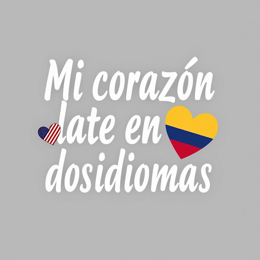 Bilingual Heartbeat Design with USA & El Salvador Flags
