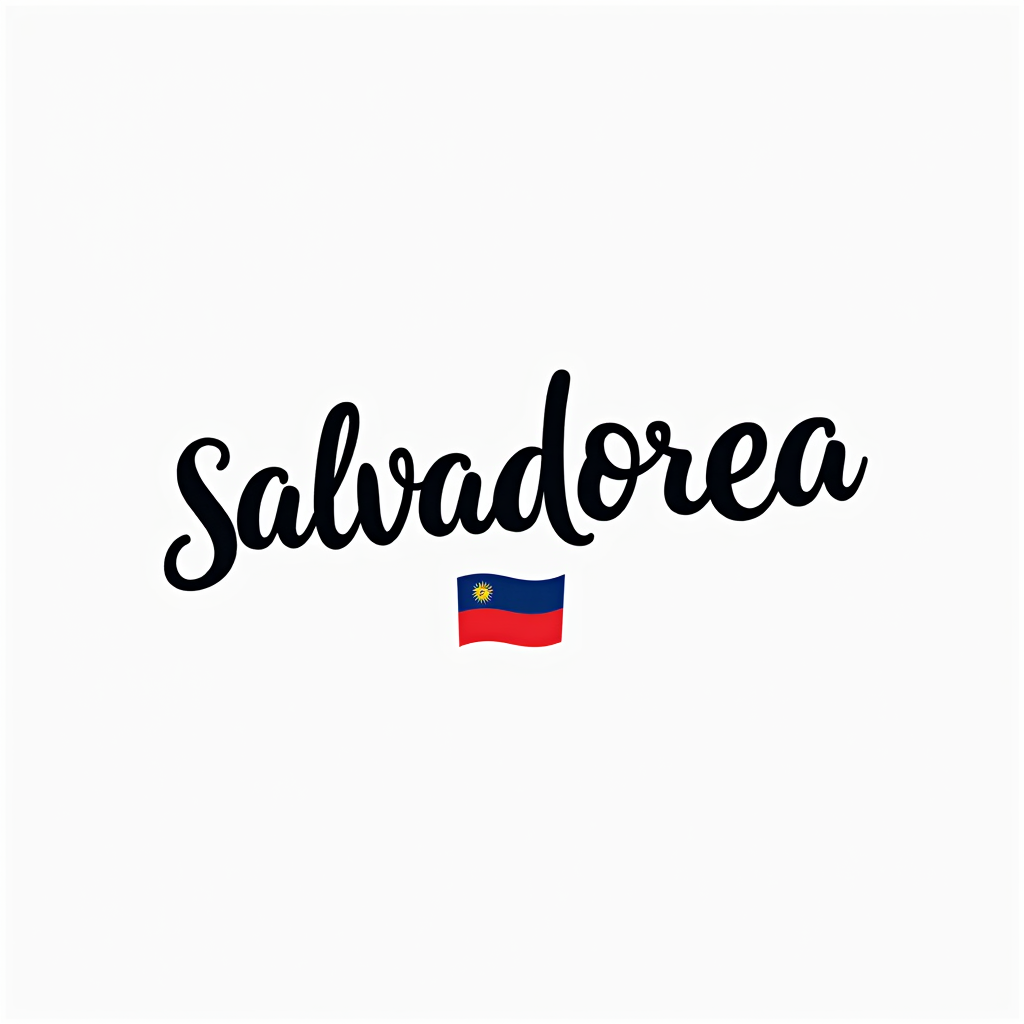 Salvadoran Flag-Inspired Minimalist Design