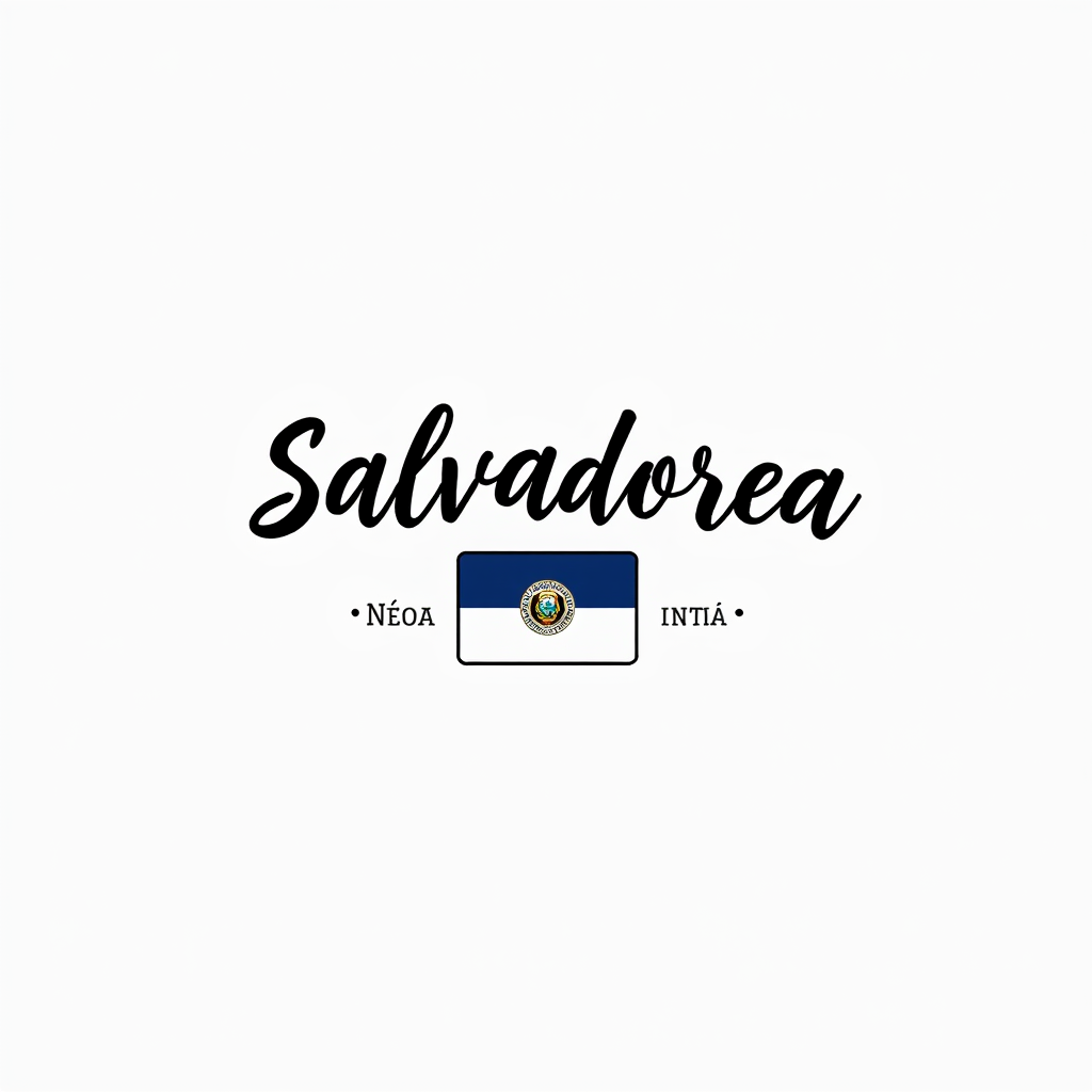 Salvadoran Flag-Inspired Minimalist Design