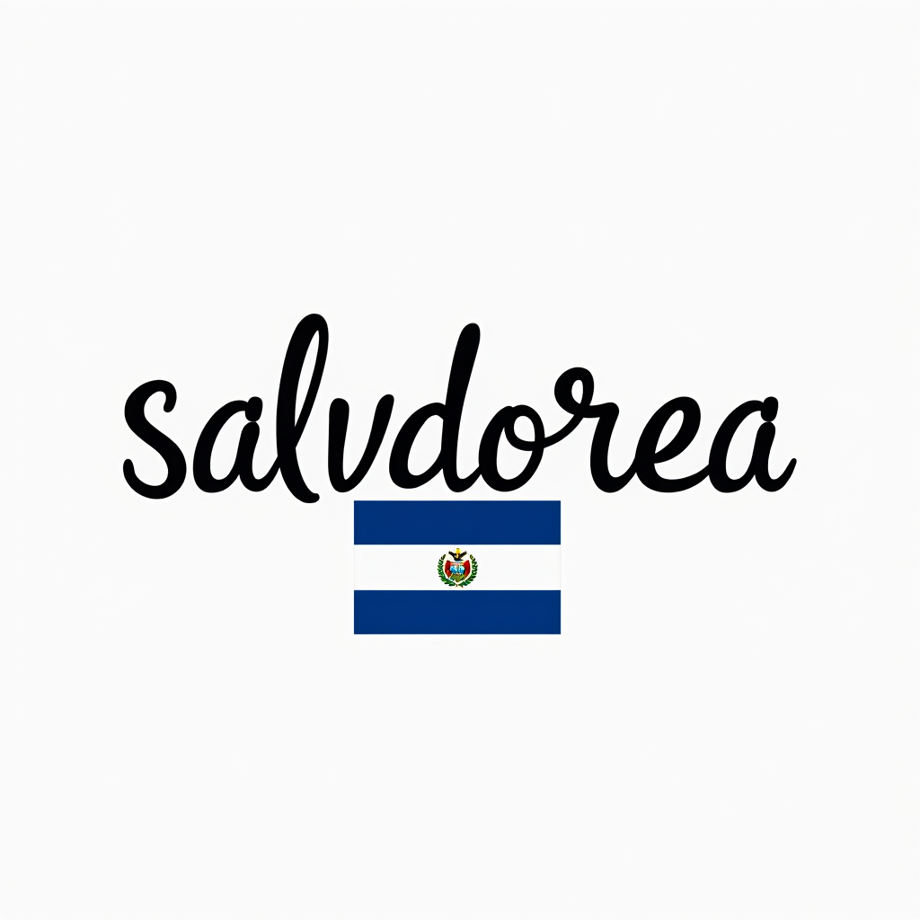 Salvadoran Flag-Inspired Minimalist Design