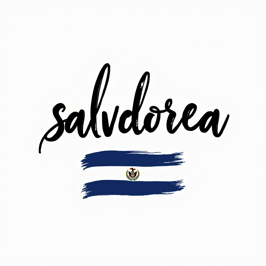 Salvadoran Flag-Inspired Minimalist Design