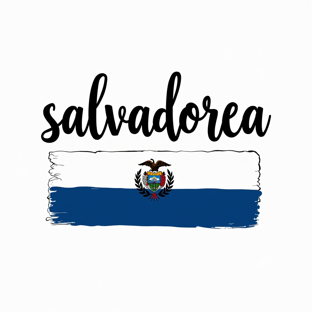Salvadoran Flag-Inspired Minimalist Design