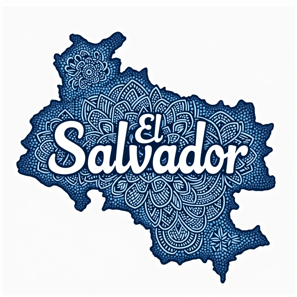 El Salvador Mandala Design with Intricate Patterns