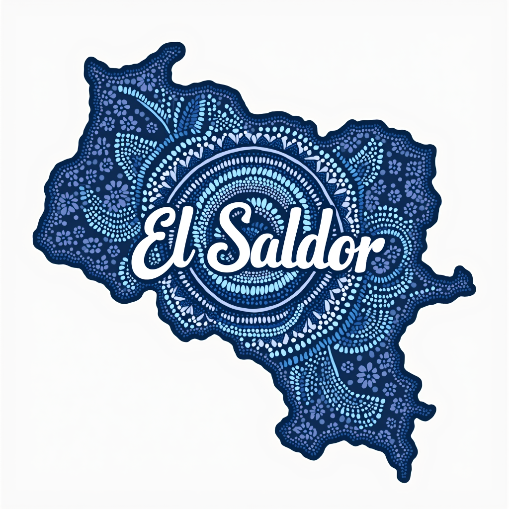 El Salvador Mandala Design with Intricate Patterns