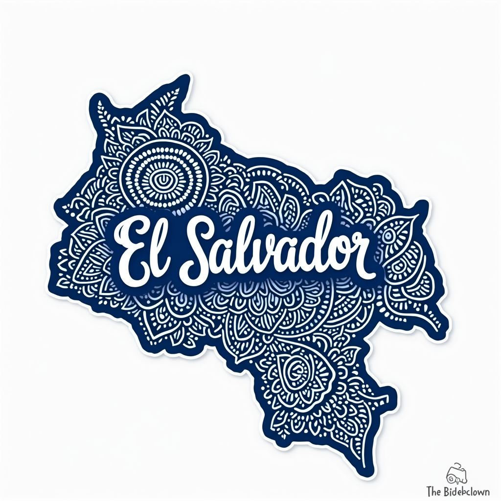 El Salvador Mandala Design with Intricate Patterns