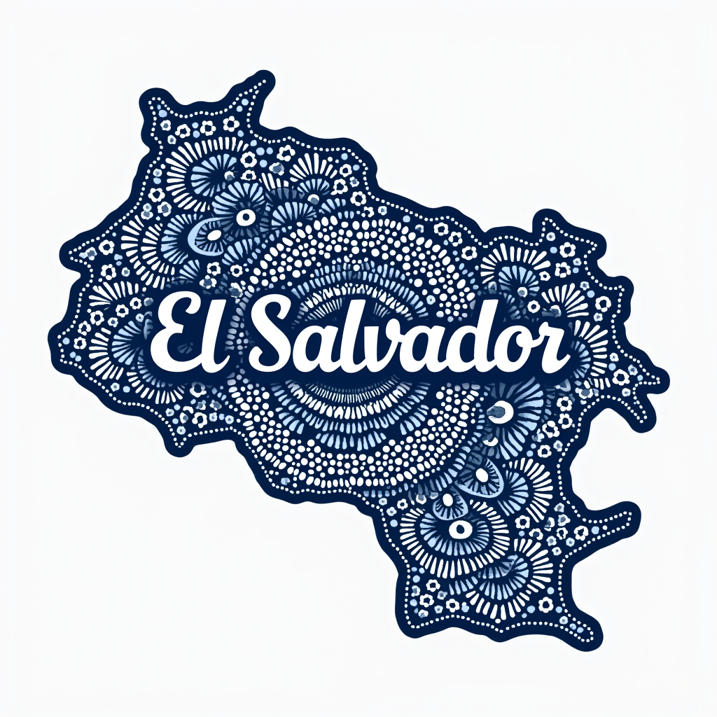 El Salvador Mandala Design with Intricate Patterns