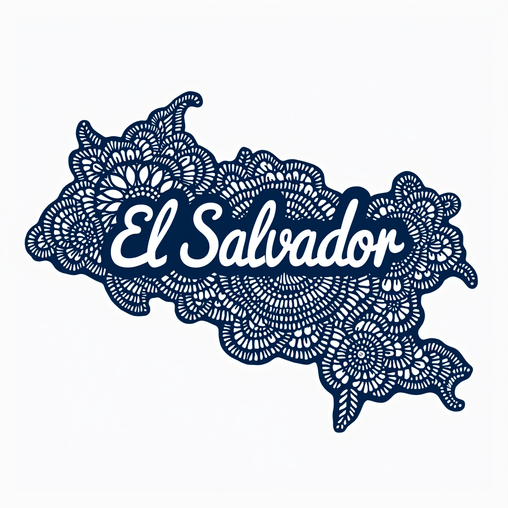 El Salvador Mandala Design with Intricate Patterns