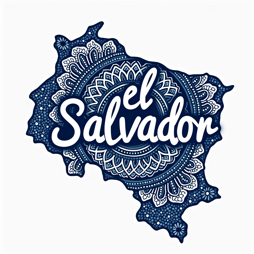 El Salvador Mandala Design with Intricate Patterns