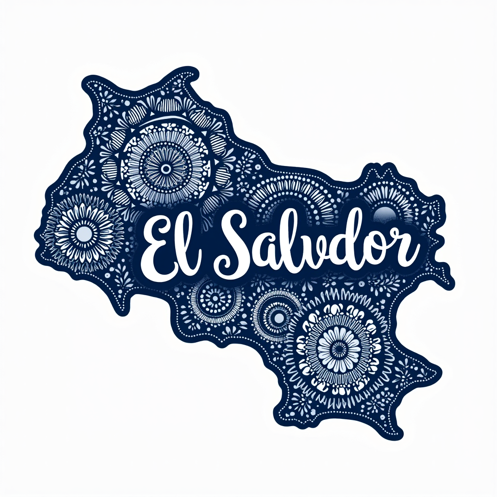 El Salvador Mandala Design with Intricate Patterns