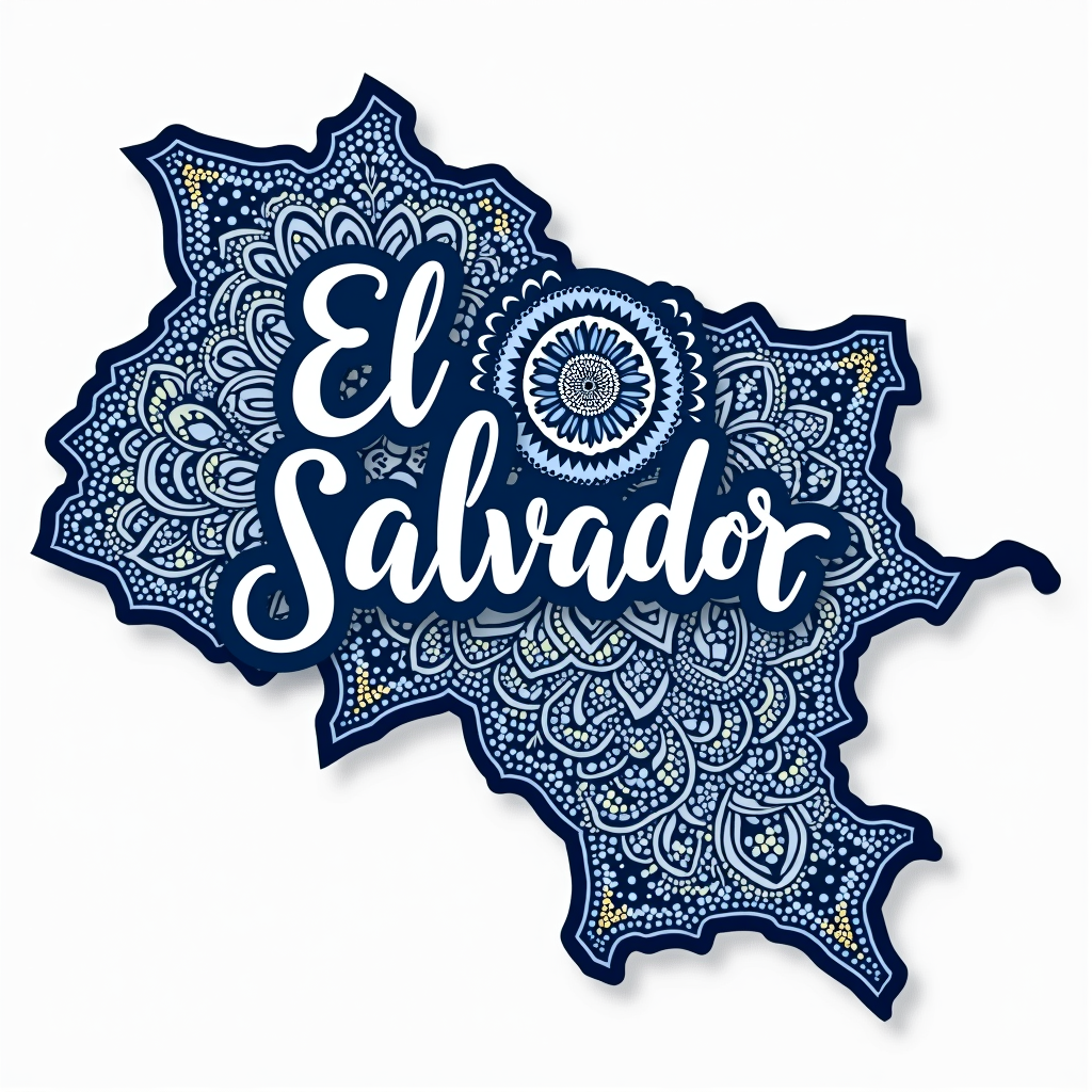 El Salvador Mandala Design with Intricate Patterns