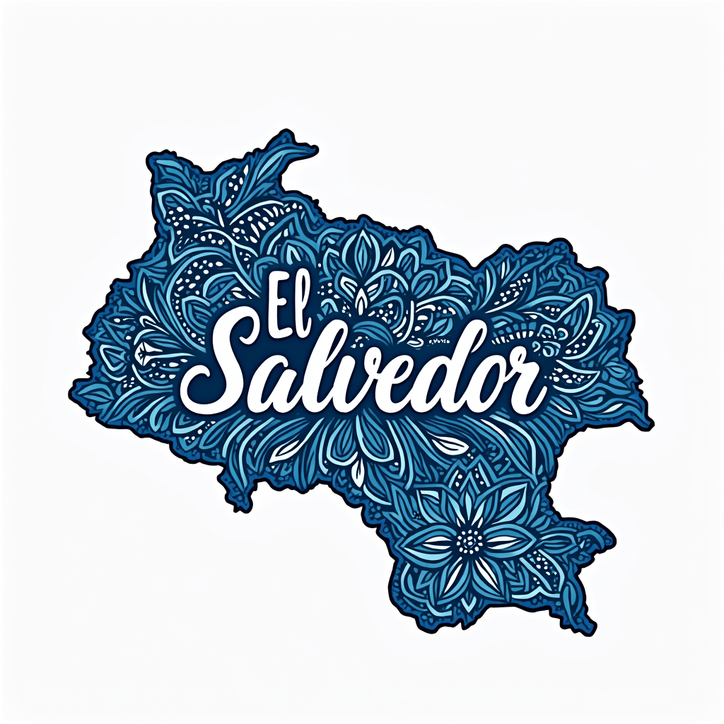 El Salvador Mandala Design with Intricate Patterns