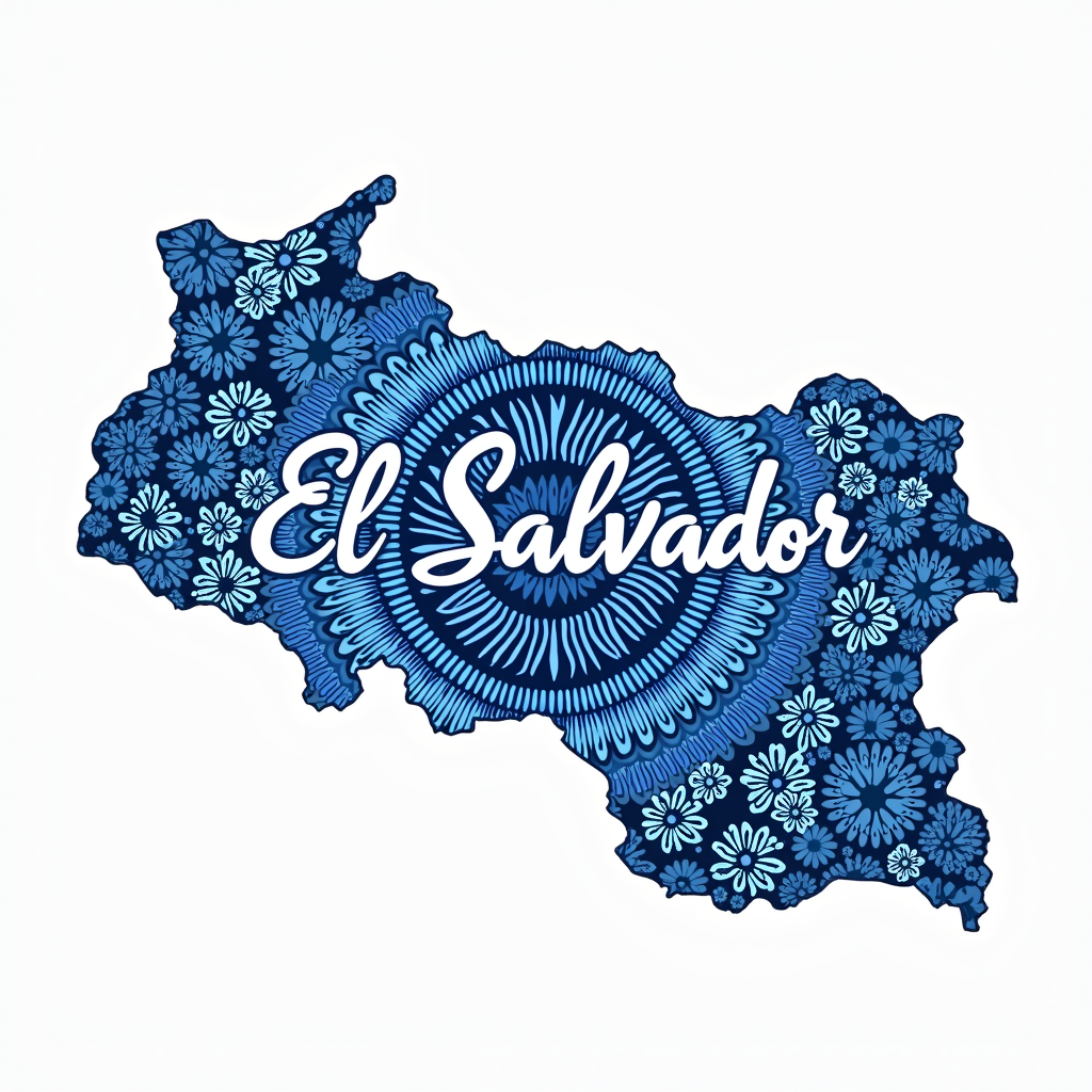 El Salvador Mandala Design with Intricate Patterns