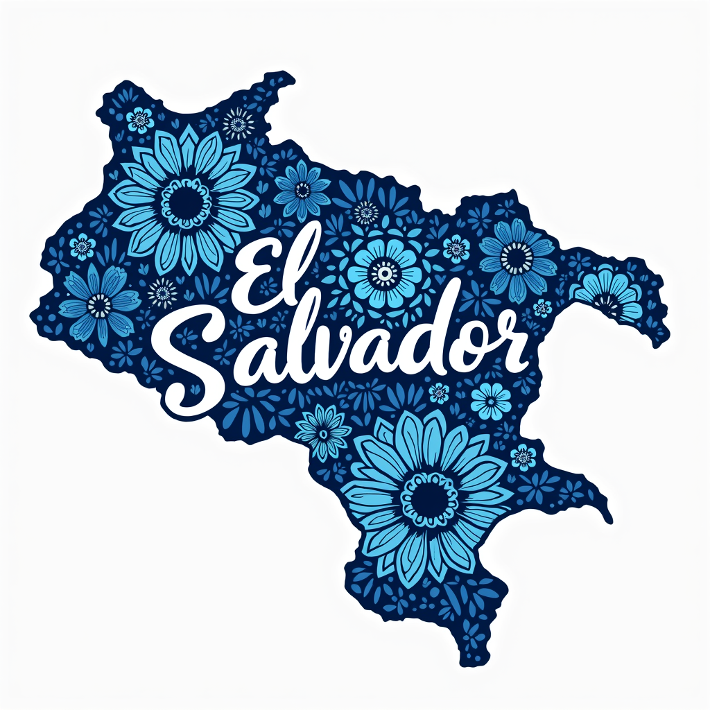 El Salvador Mandala Design with Intricate Patterns