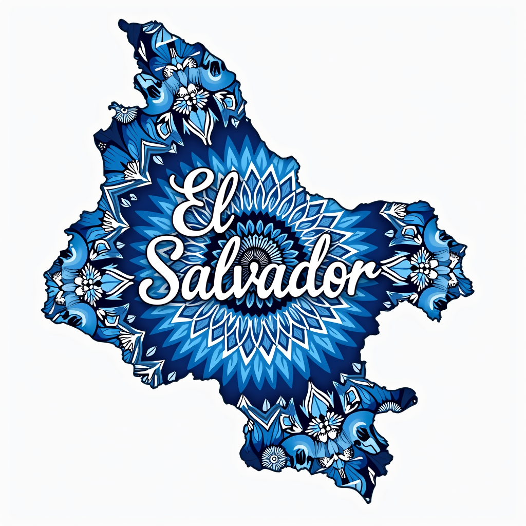 El Salvador Mandala Design with Intricate Patterns