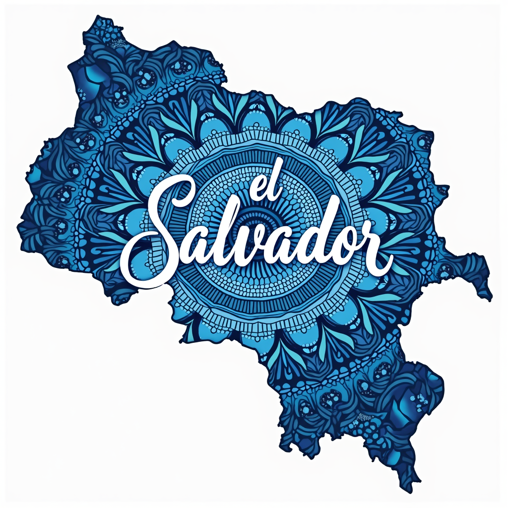 El Salvador Mandala Design with Intricate Patterns
