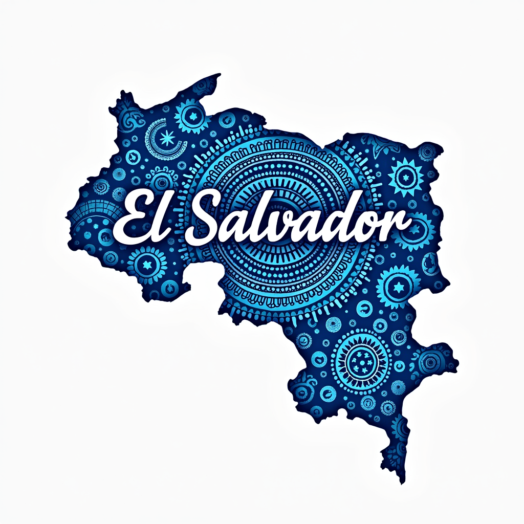 El Salvador Mandala Design with Intricate Patterns
