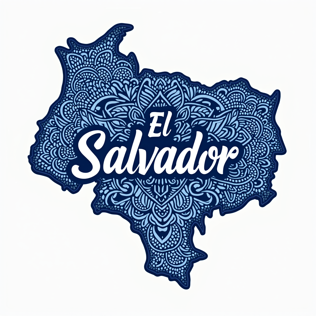 El Salvador Mandala Design with Intricate Patterns