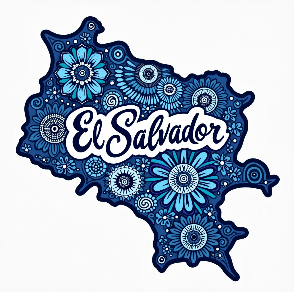 El Salvador Mandala Design with Intricate Patterns