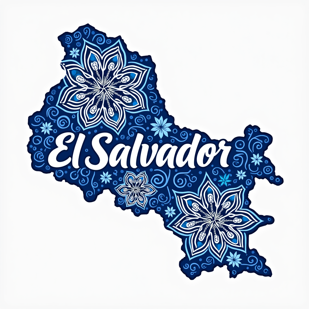 El Salvador Mandala Design with Intricate Patterns