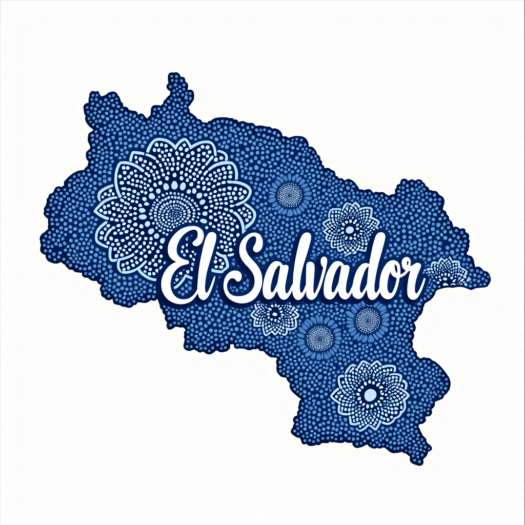 El Salvador Mandala Design with Intricate Patterns