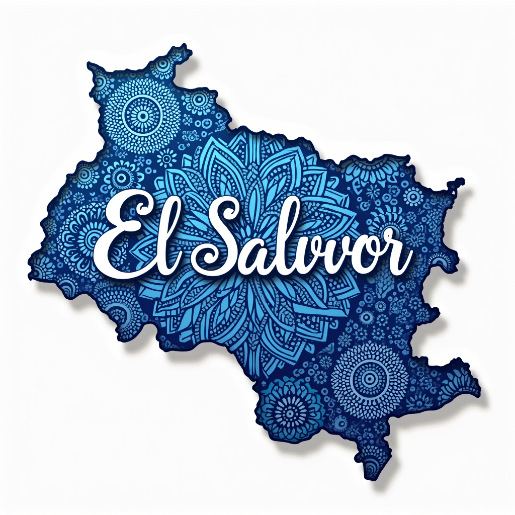 El Salvador Mandala Design with Intricate Patterns
