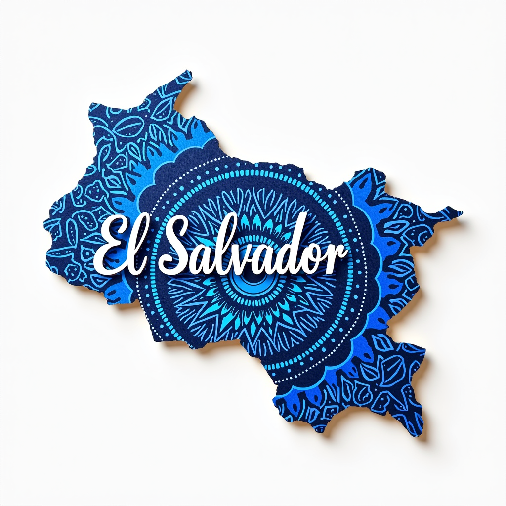 El Salvador Mandala Design with Intricate Patterns
