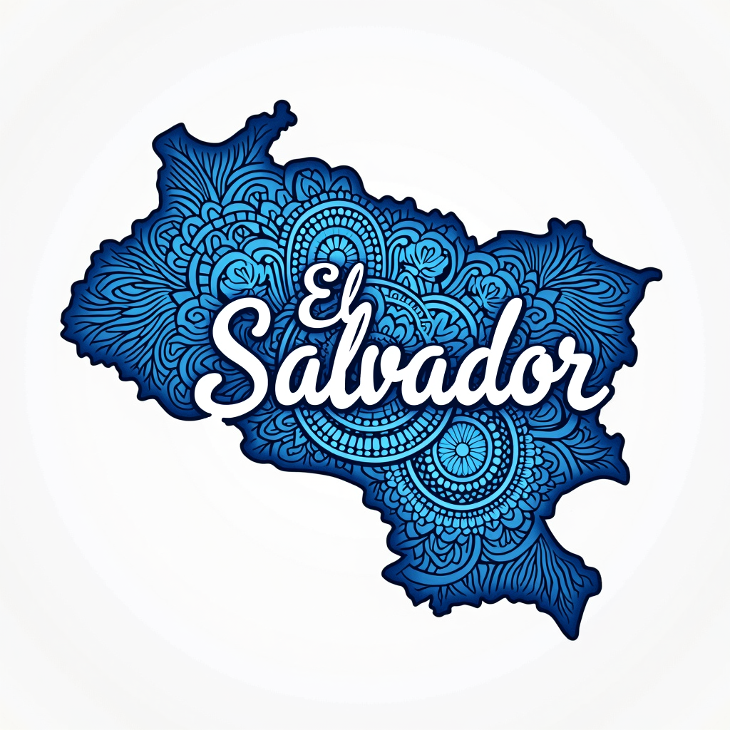 El Salvador Mandala Design with Intricate Patterns