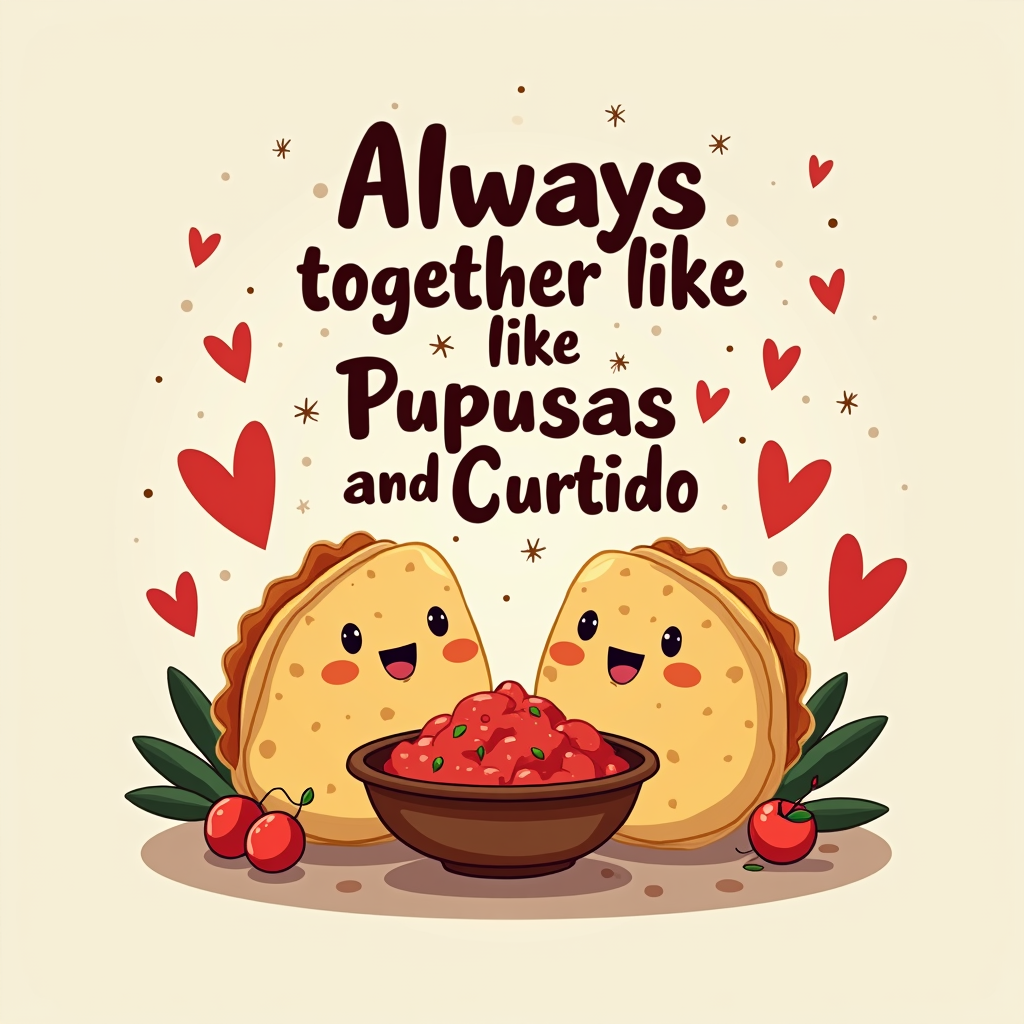 Always Together Pupusas and Curtido Design