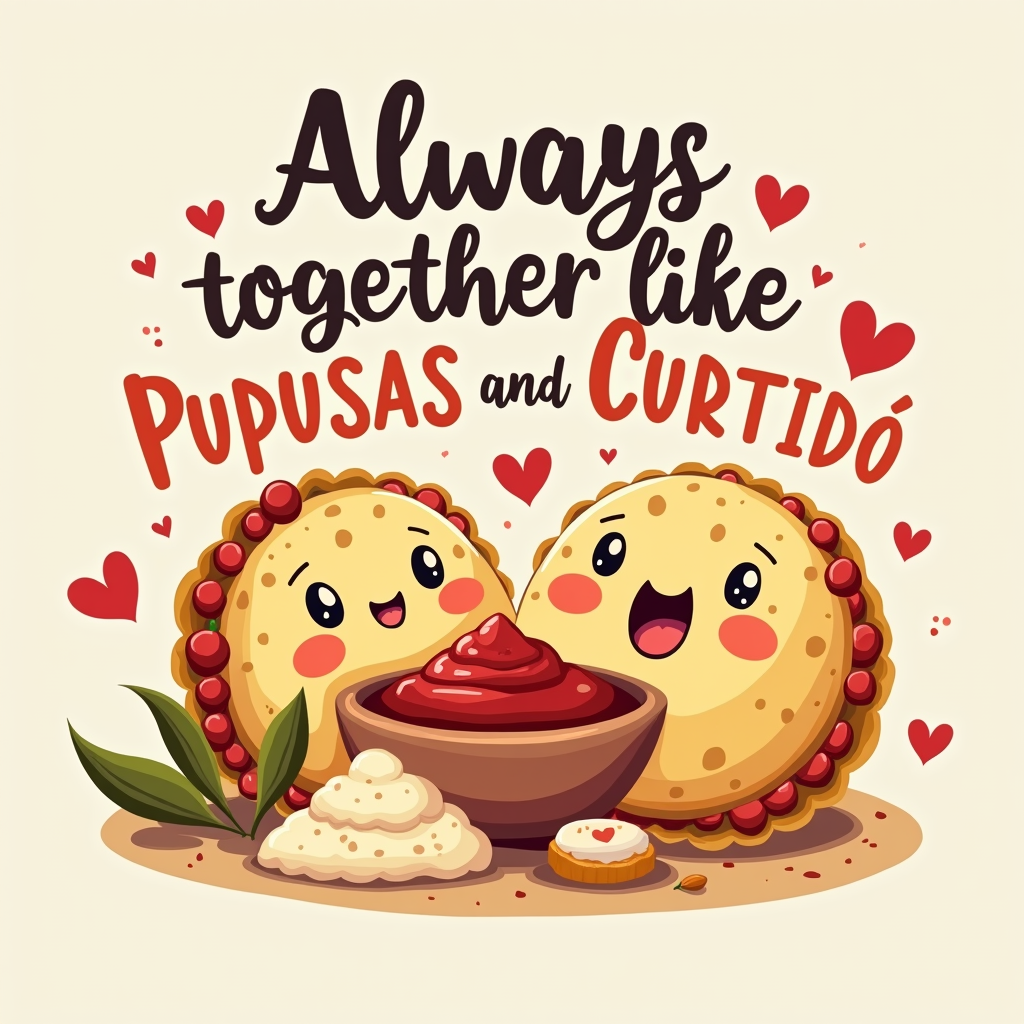 Always Together Pupusas and Curtido Design