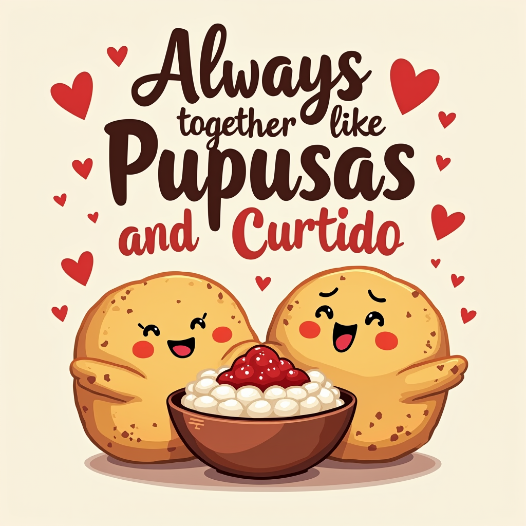 Always Together Pupusas and Curtido Design