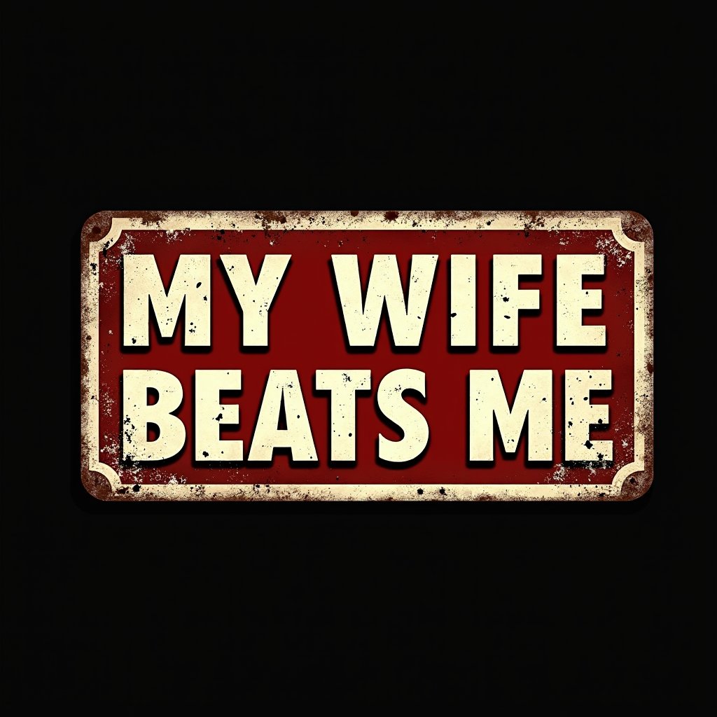 Humorous 'My Wife Beats Me' Graphic Tee