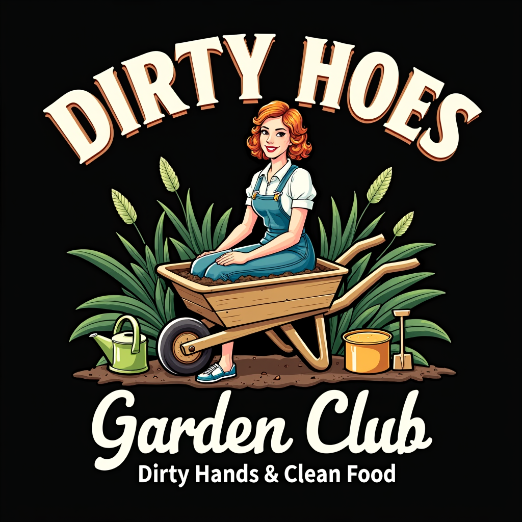 Dirty Hoes Garden Club Funny Gardening Design