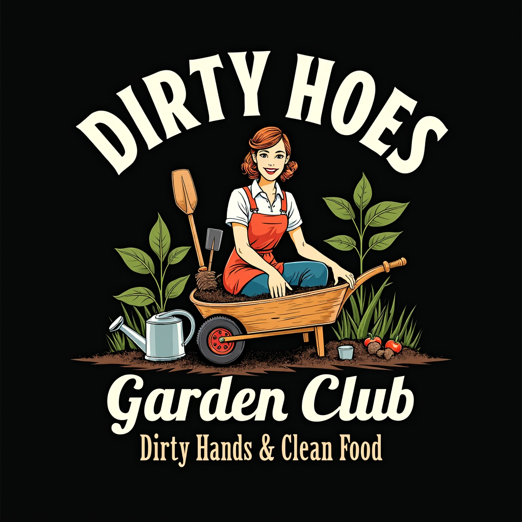 Dirty Hoes Garden Club Funny Gardening Design