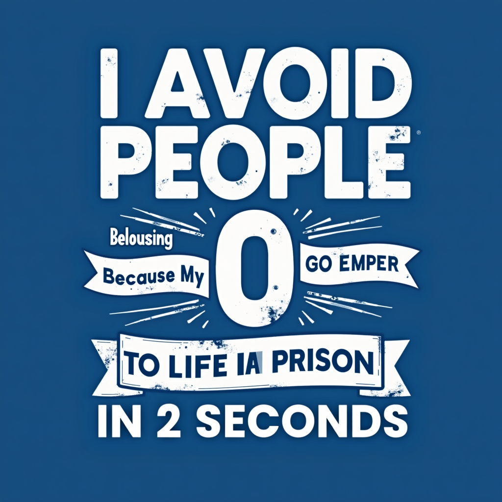 I Avoid People Funny Sarcastic Graphic Tee for Men