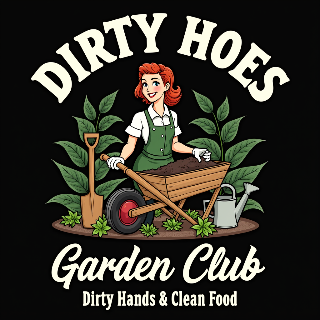 Dirty Hoes Garden Club Funny Gardening Design